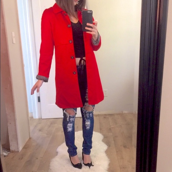 Red Bird Trench Coat - Picture 6 of 14